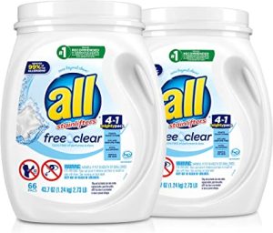 All Mighty Pacs With Stainlifters Free Clear Laundry Detergent